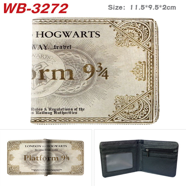 Women's & Men's & Harry Potter Peripheral Full Color Printing Short Folding Men's Wallets