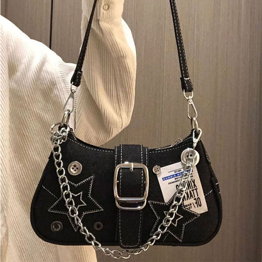 Underarm Niche Retro Button American English Bags
