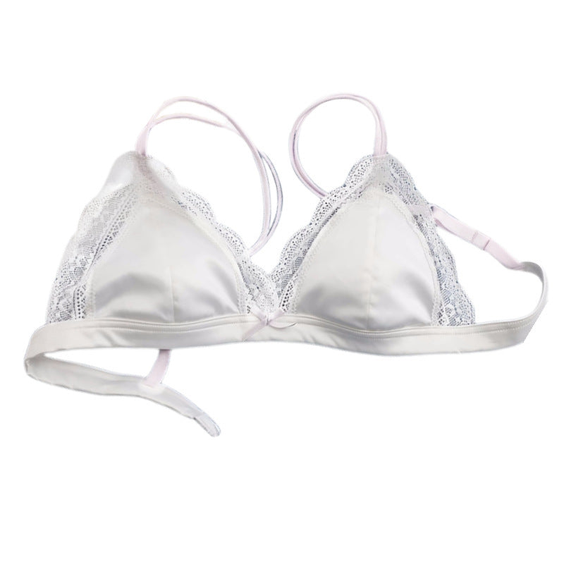 Women's Lace No Steel Ring Triangle Cup Push Bras