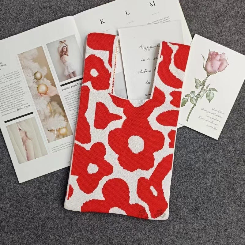 Korean Style Woolen Yarn Fashion Simple Knitted Handbags