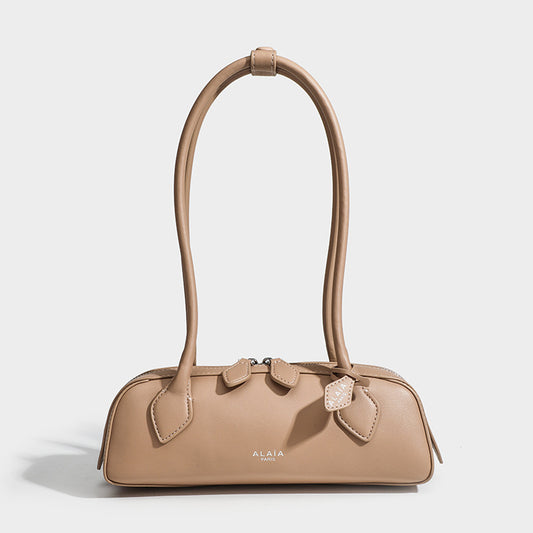 Women's Retro Fashionable Genuine Leather Sausage Dog Shoulder Bags