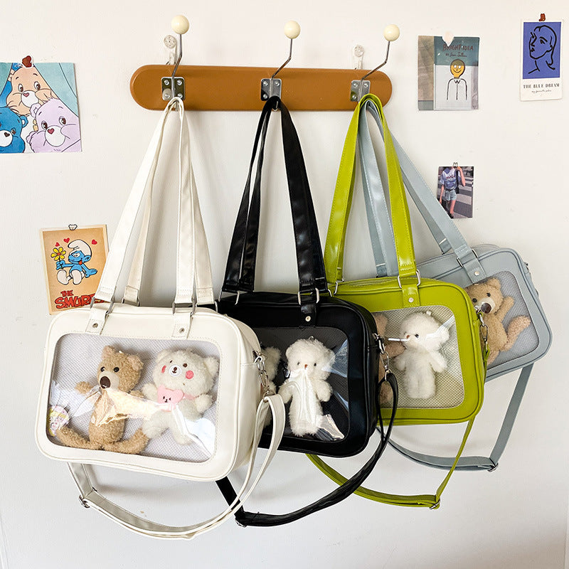 Uniform Cute Wild Transparent Cartoon Doll Bags