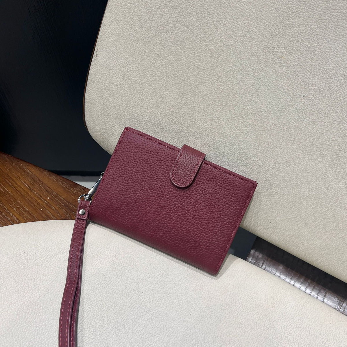 Leather Passport Wrapper Credentials Storage Zipper Ladies Wallet