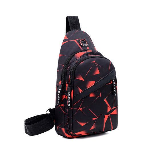 Men's Creative Earphone Outing Leisure Business Men's Chest Bags