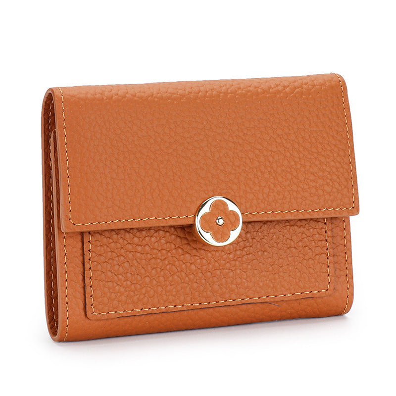 Women's Leather Short Soft Cowhide Pure Ladies Wallet