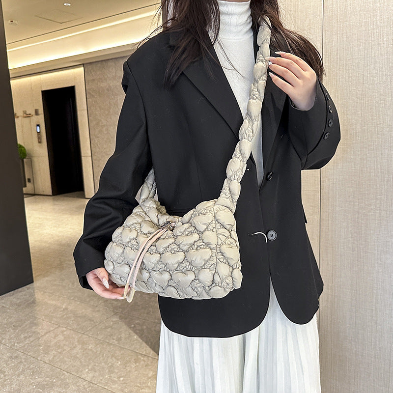 Women's Minority Fashion Underarm Pleated Cloud Personalized Bags