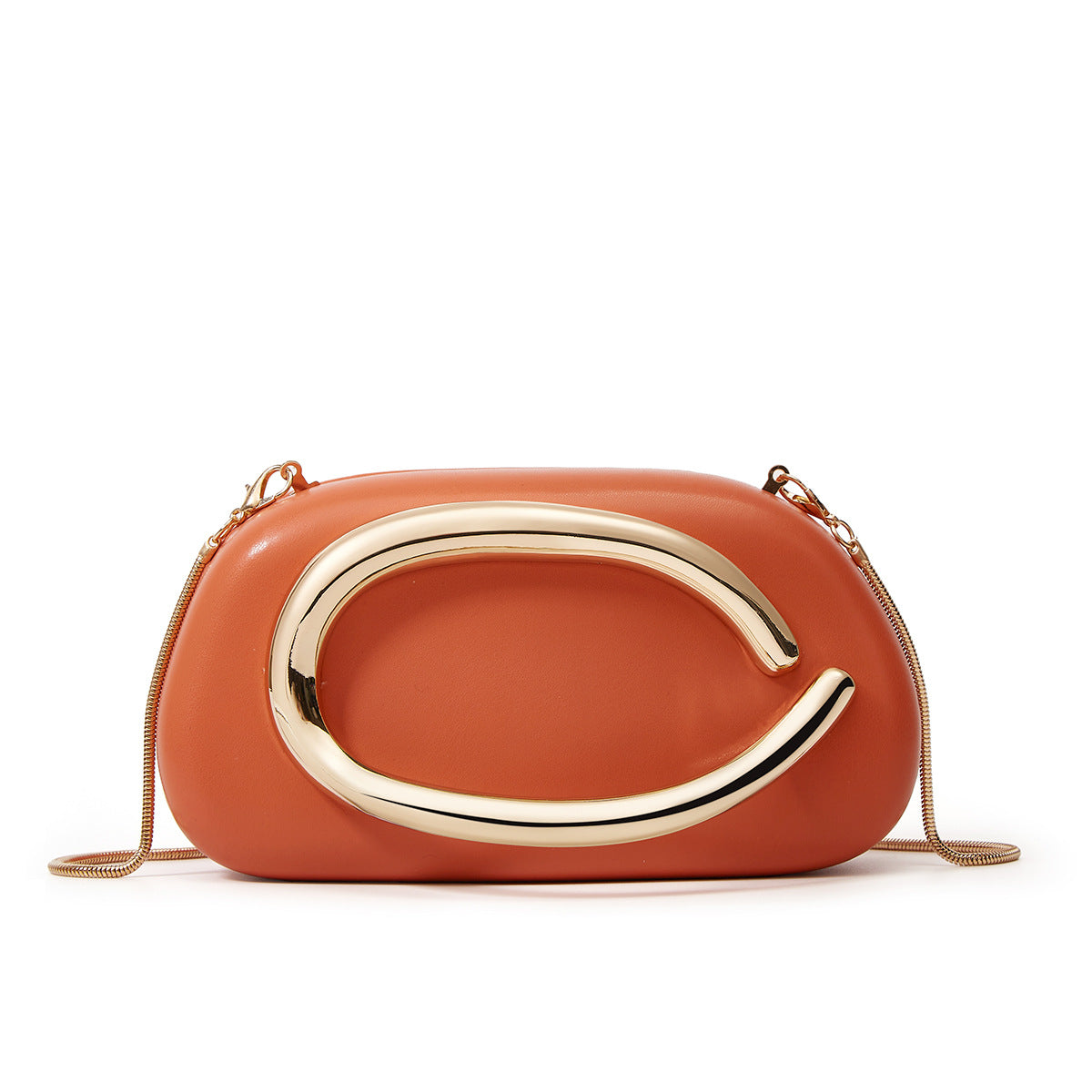 Women's Metal Clutch Box Details Decorative Personality Design Mini Women's Messenger Bag