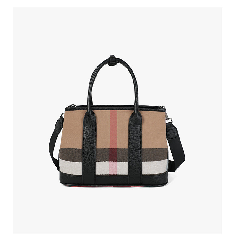 Women's Canvas Plaid Large Capacity Versatile Commuter Bags