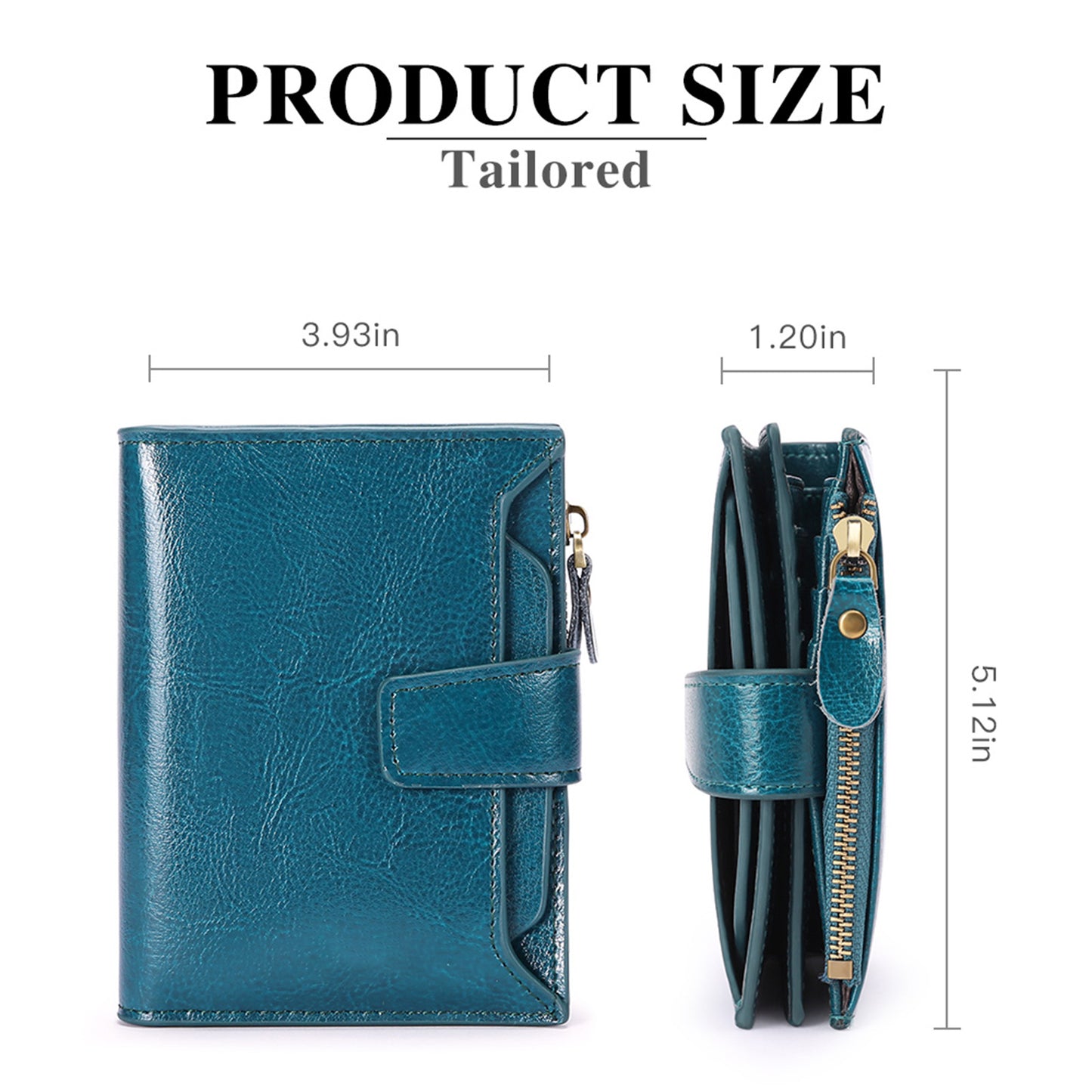 Women's Genuine Leather Short Multifunctional Zipper Lady's Ladies Wallets