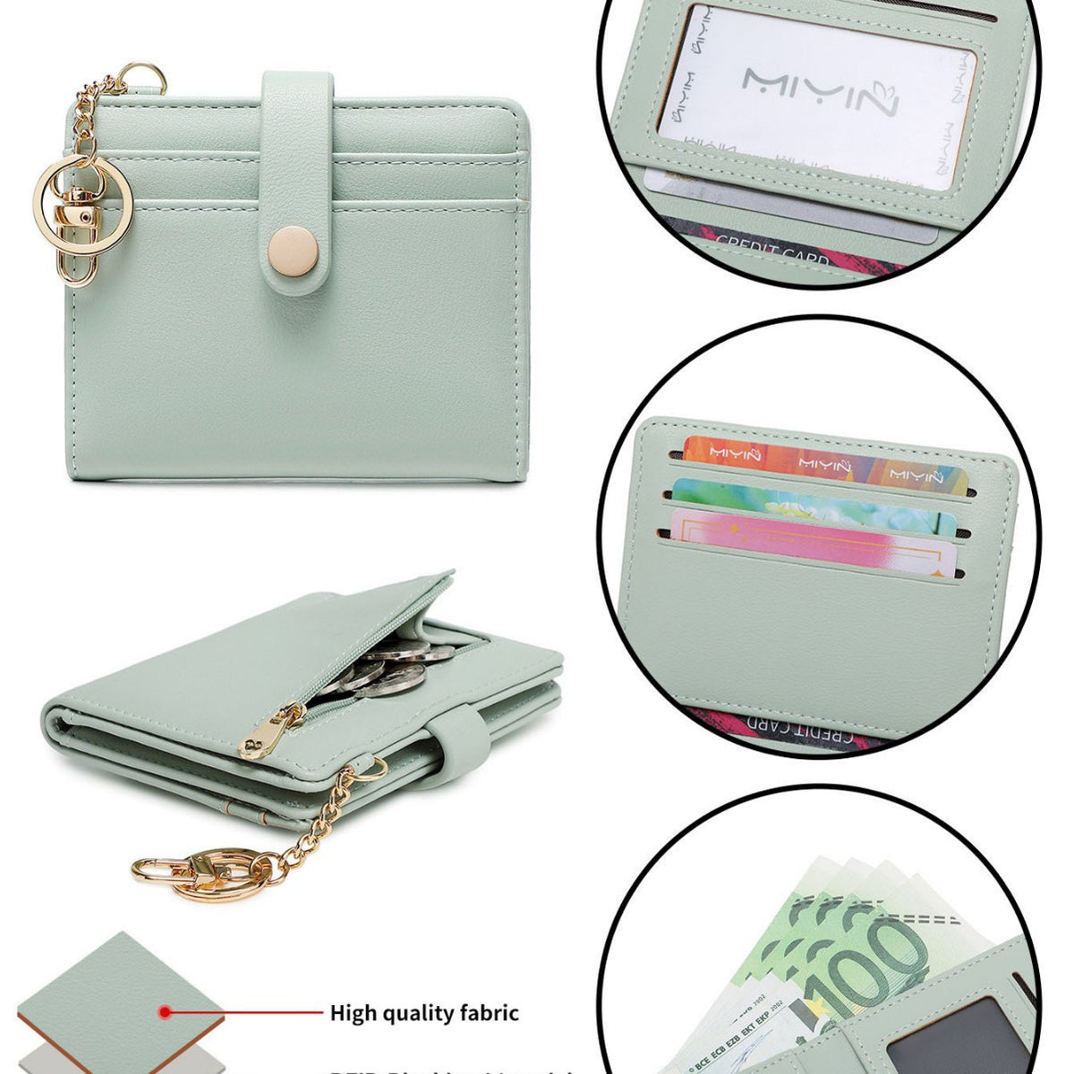 Women's Shielded Multifunctional Credit Simple Compact Portable Purses