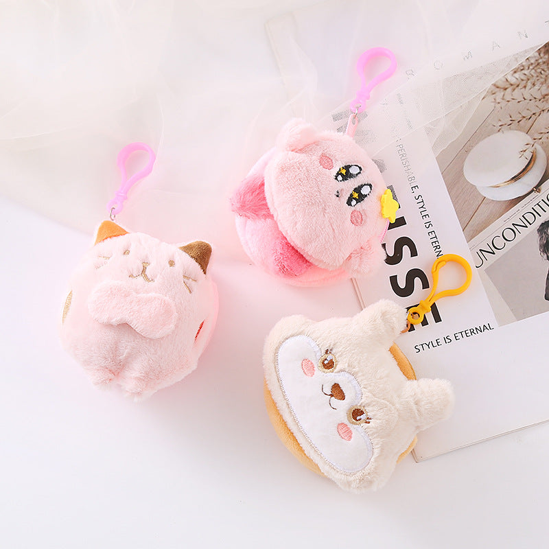 Plush Kirby Cute Pink Zipper Earphone Coin Purses