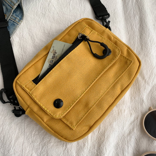 Women's Canvas Mobile Can Be Added Crossbody Bags