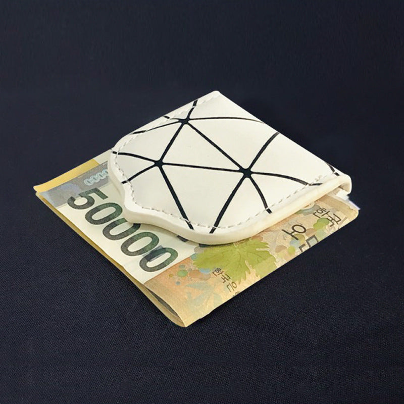 Korean Magnetic Dollar Diamond Plaid Golf Portable Ladies Wallet