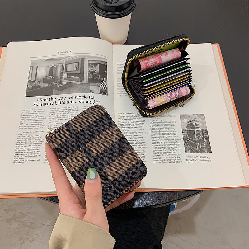 Clamp Swiping Certificate Male Short Large Card Holder