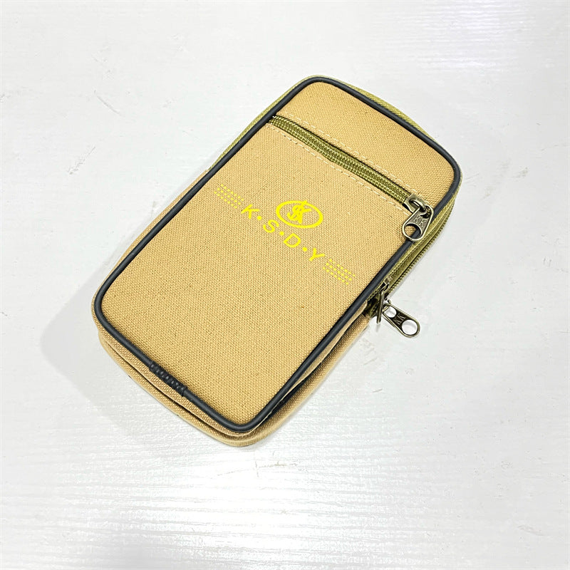 Men's Canvas Mobile Construction Site Large Pannier Men's Waist Packs