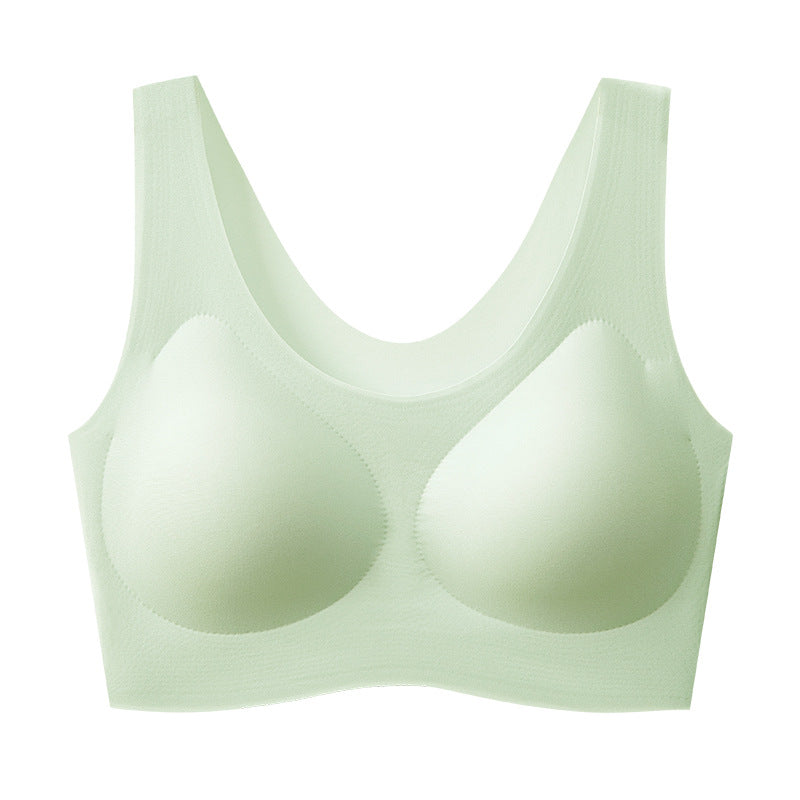 Women's Seamless Liquid Foundation Underwear Big Chest Small Bras