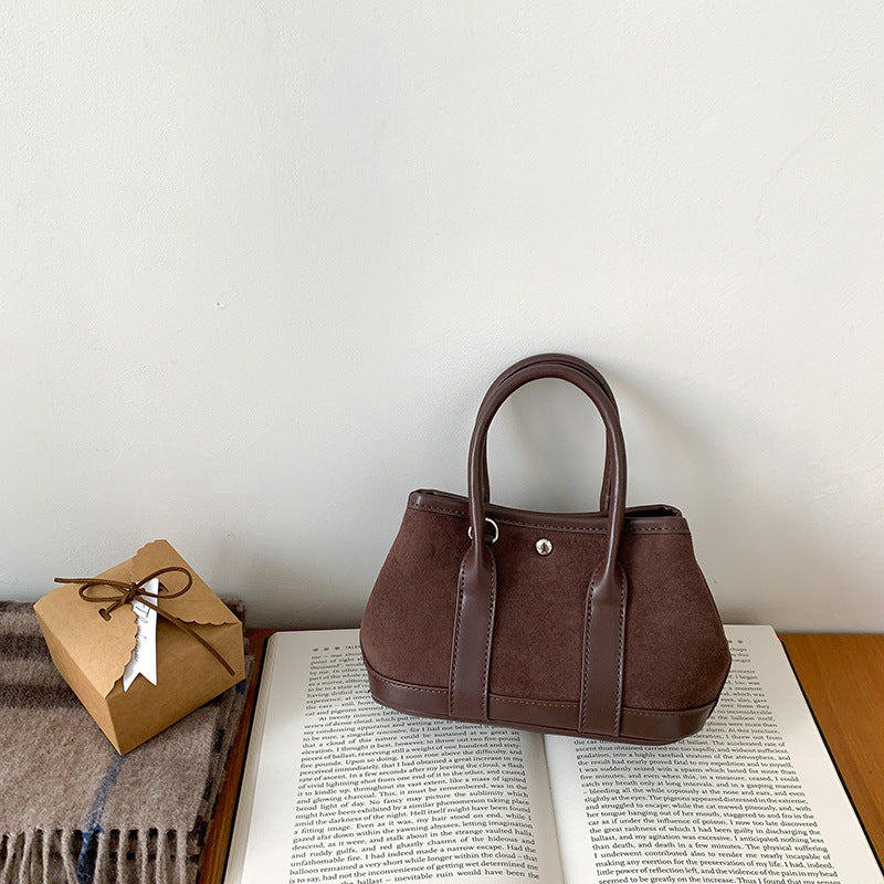 Durable Korean Suede Stitching Portable Design Bags