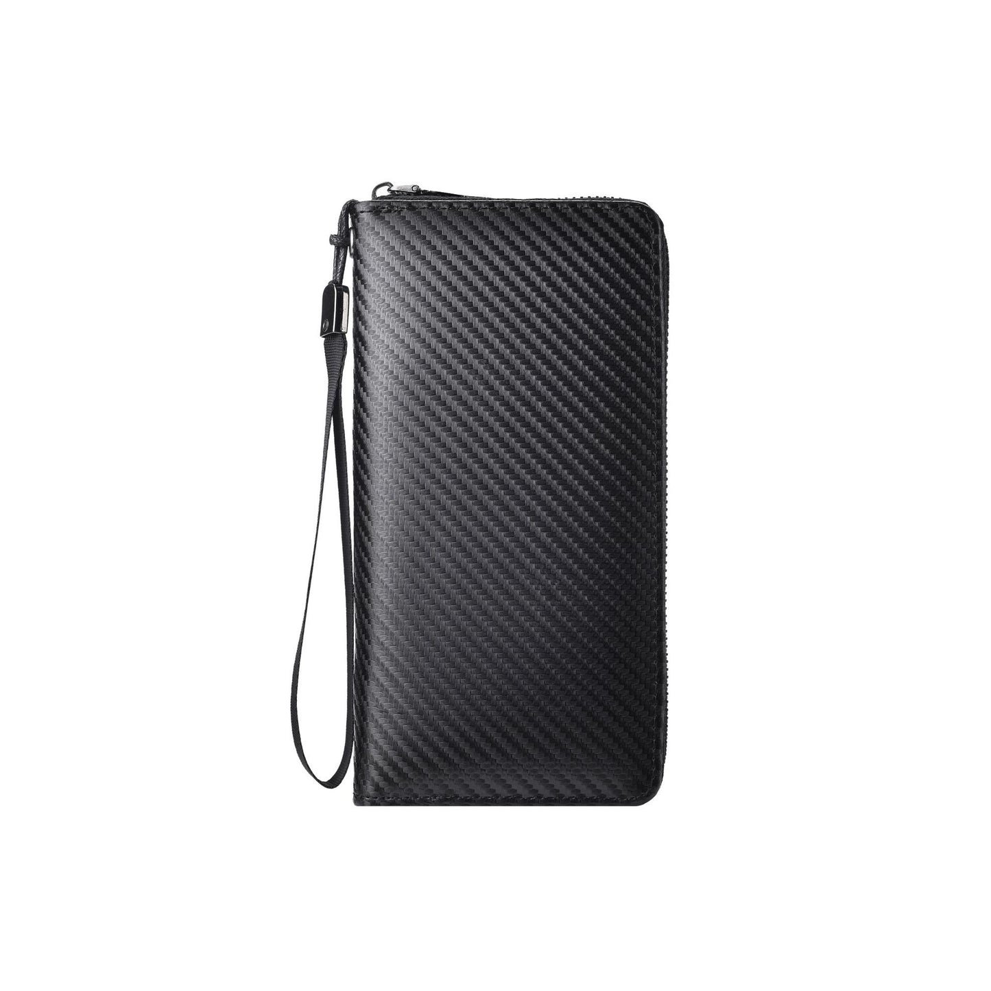 Men's Swiping Multiple Slots Carbon Fiber Men's Wallets