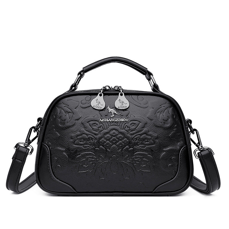 Women's Embossed Retro Stylish Personalized Mother Korean Women's Messenger Bag