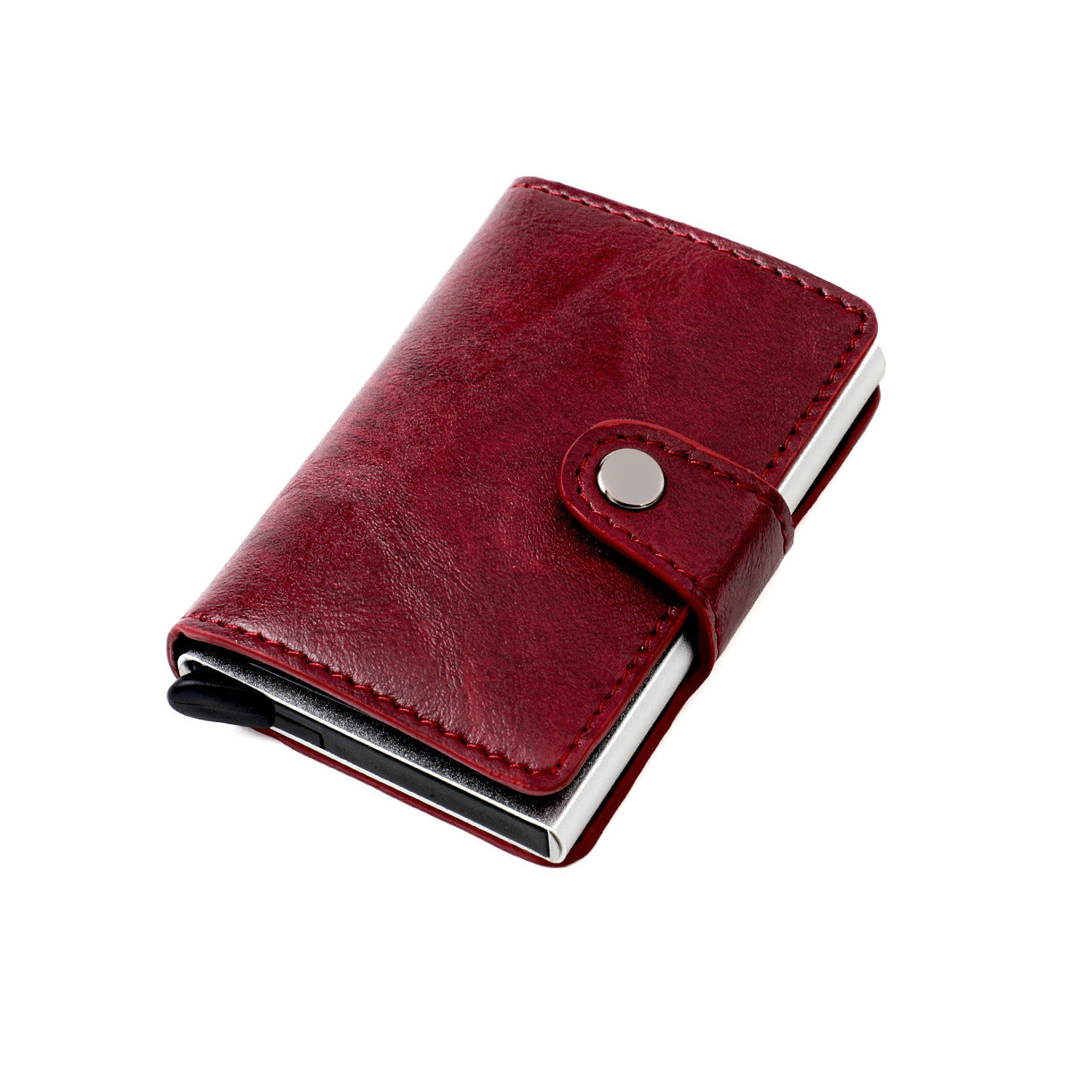 Men's Box Shielded Swiping Slim Credit Alloy Card Holder