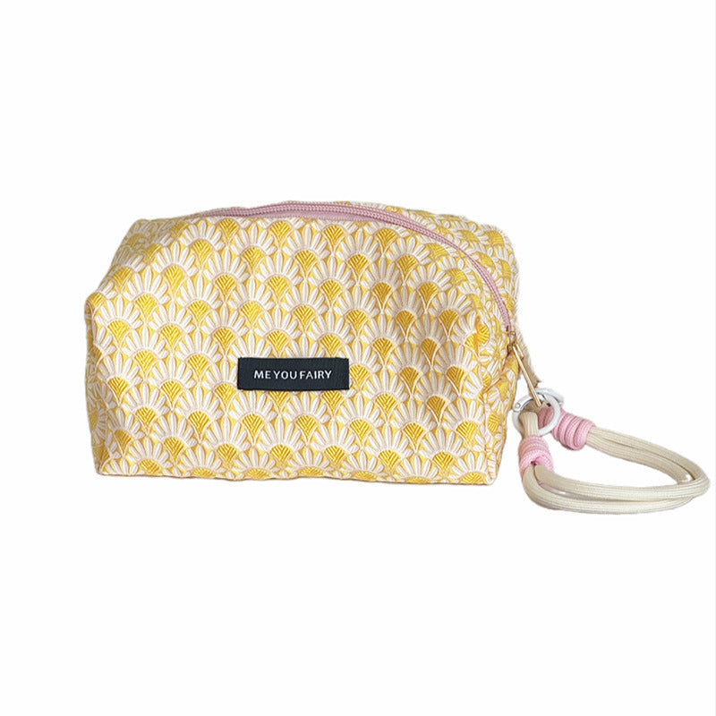 Fresh Sunflower Retro Artistic Pencil Style Makeup Bag