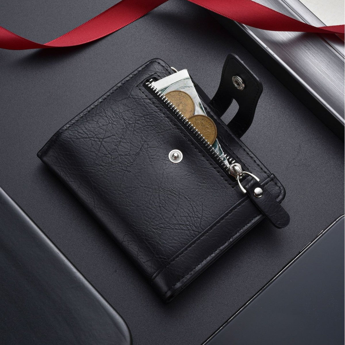 Men's Zipper Multiple Slots Large Capacity Multifunctional Men's Wallet