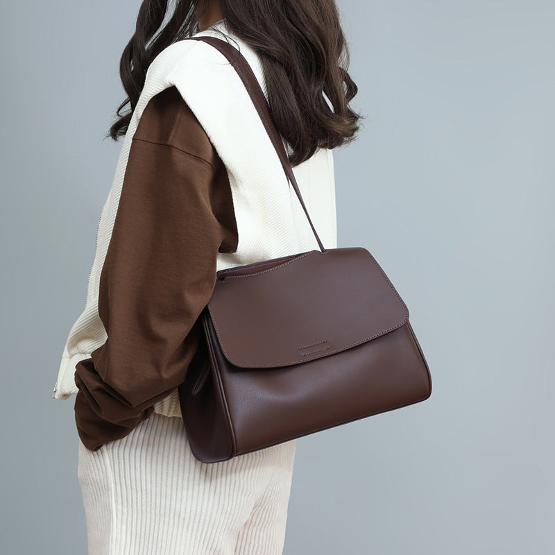 Women's Stylish Autumn Simple Large Capacity Leather Women's Shoulder Bag