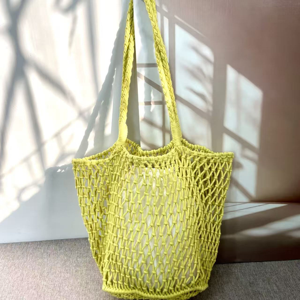 Thread Woven Large Capacity Mesh Hollow Handmade Fashion Bags