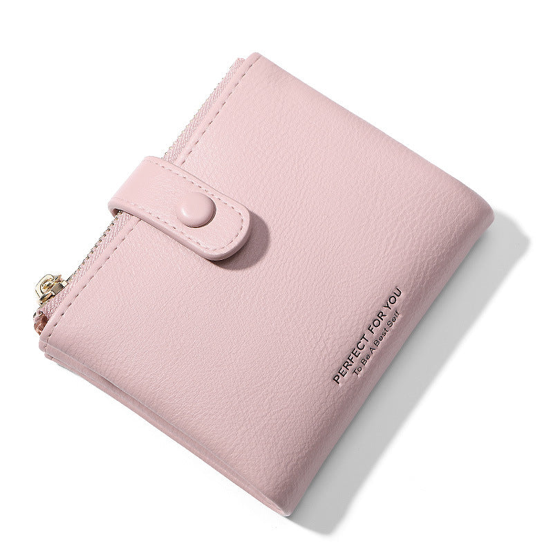 Women's Durable Short Simple Fashion Zipper Purses