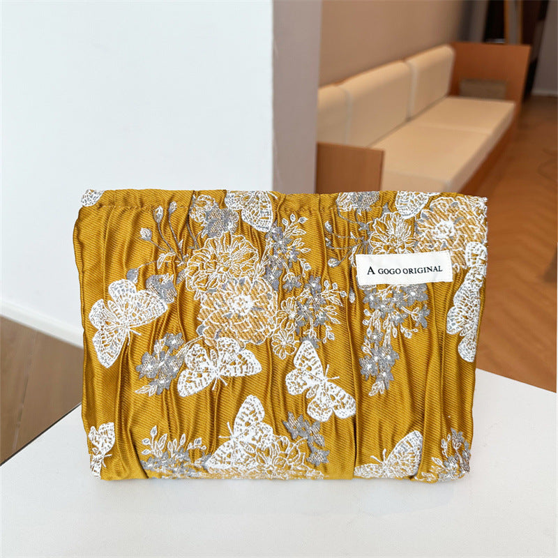 Large Capacity Portable Liner Skin Care Buggy Figured Cloth Certificate Bags