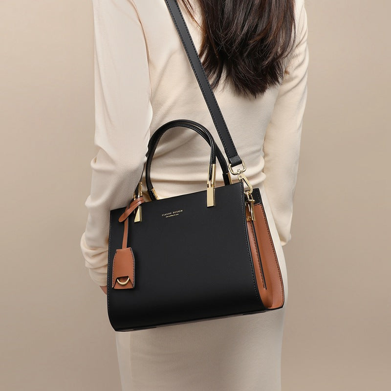 Women's High Sense Genuine Leather Portable Mother Women's Messenger Bag