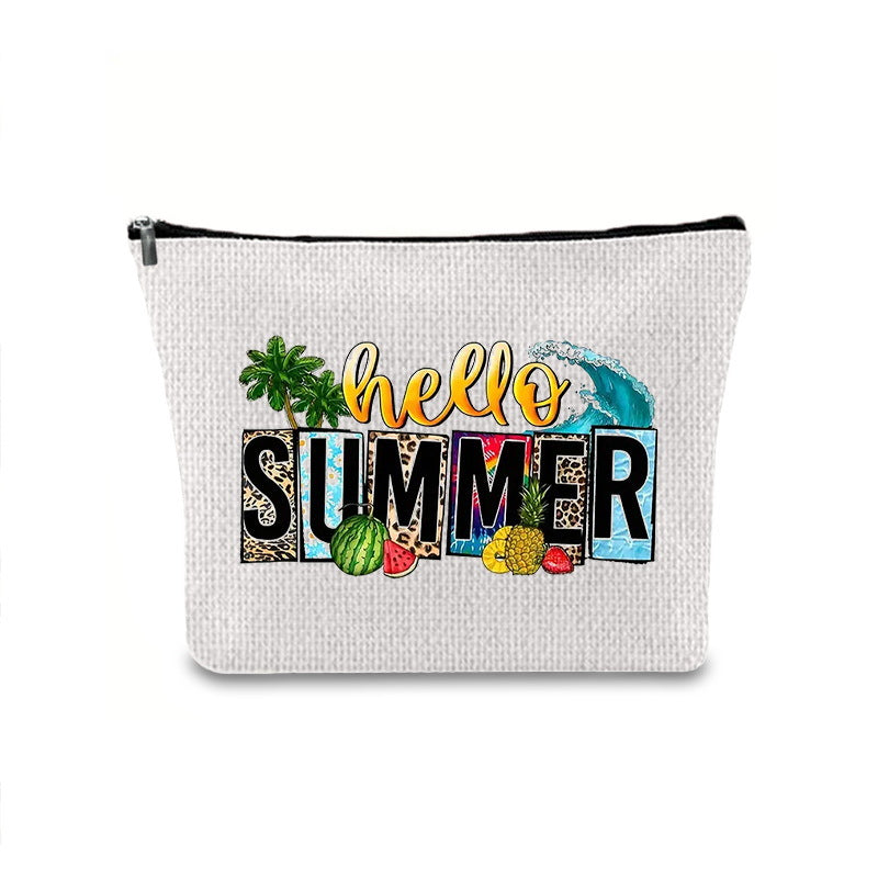 Printing Buggy Large Capacity Simple Zipper Makeup Bag