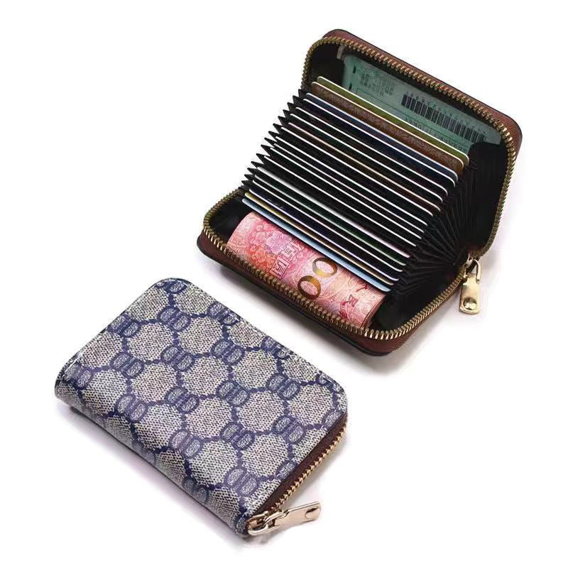 Men's Clearance Zipper Female Driving License Leather Card Holder