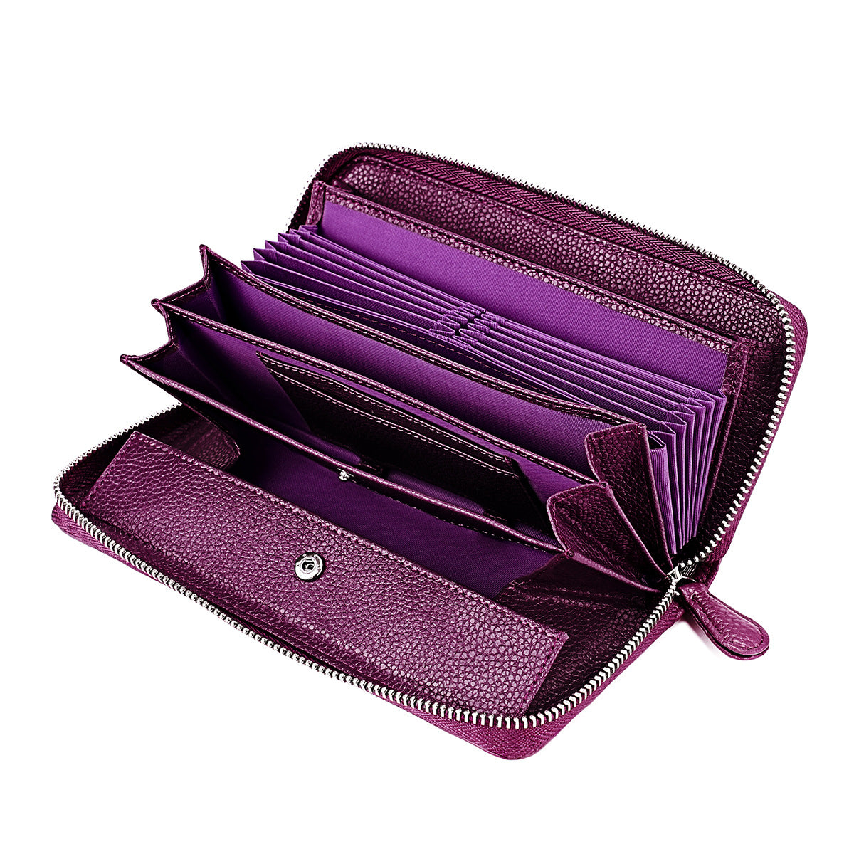 Women's & Men's Fashion Organ Clutch Zipper Change Long Ladies Wallet