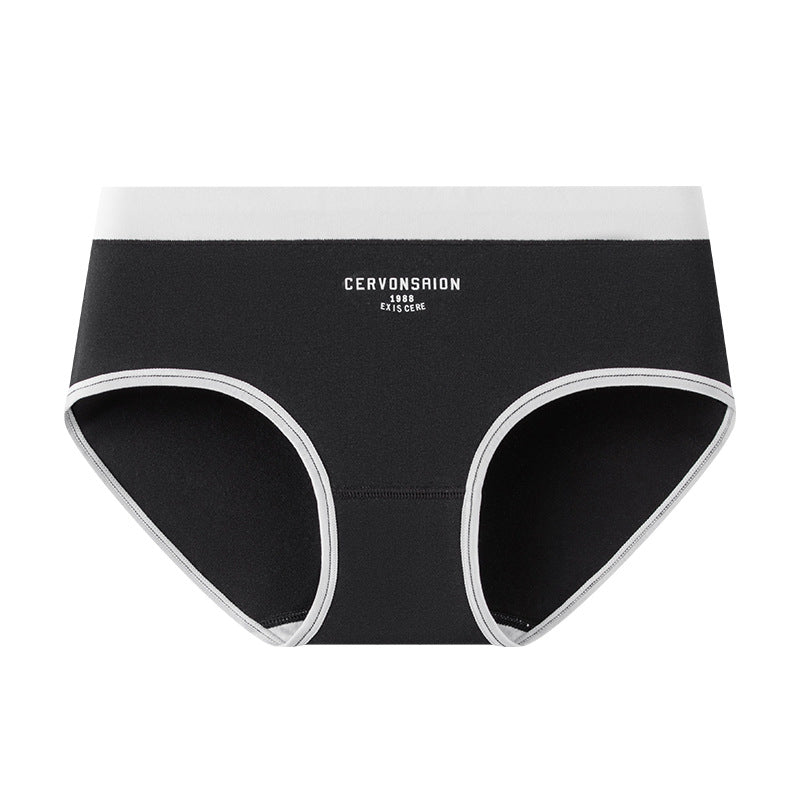 Women's Antibacterial Cotton Underwear Printed Mid Waist Panties