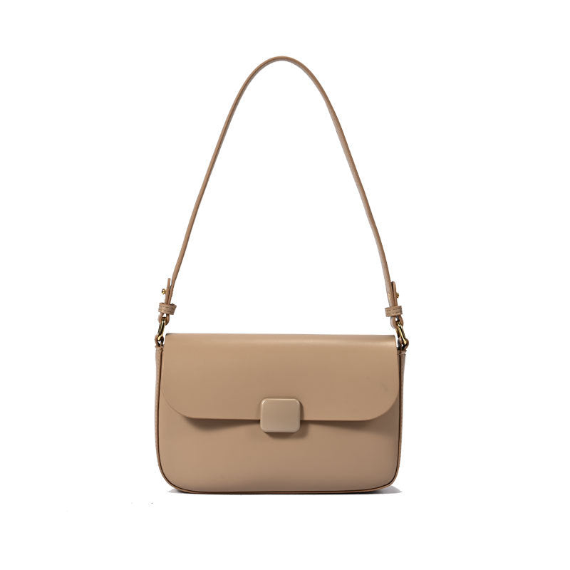 Women's High-grade Genuine Leather Versatile Fashion Tofu Women's Messenger Bag