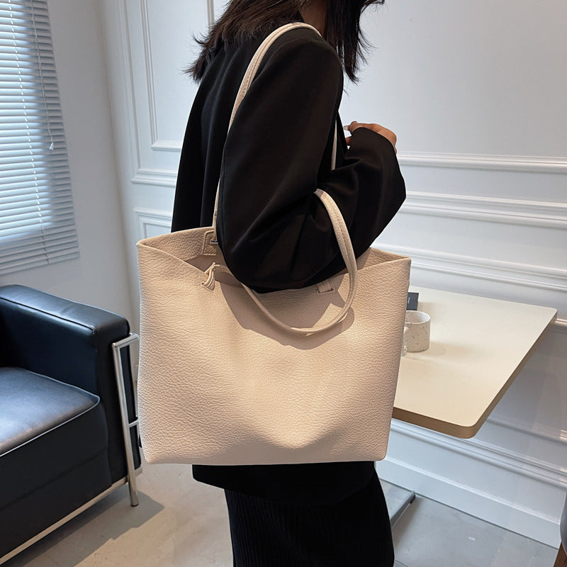 Women's Large Capacity Solid Color Elegant Mother Bags