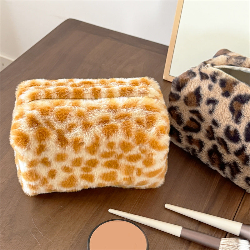 Large Capacity Plush Pencil Cosmetics Storage Portable Bags