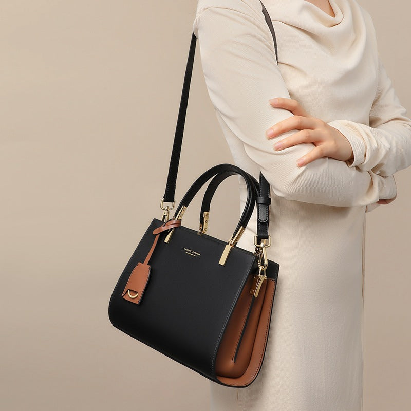 Women's High Sense Genuine Leather Portable Mother Women's Messenger Bag