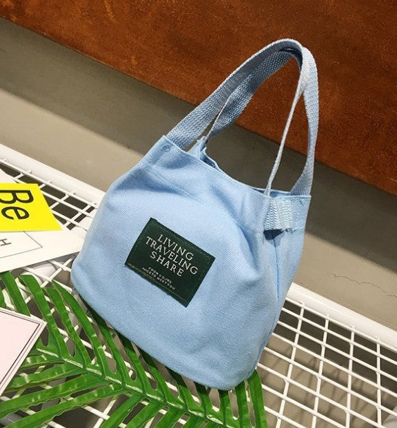 Women's Korean Style Trend Canvas Fashion Simple Bucket Bags