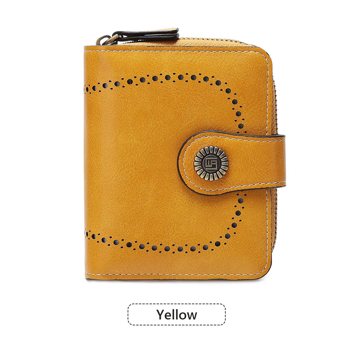 Women's Hollow Design Zipper Hasp Retro Fashion Ladies Wallet