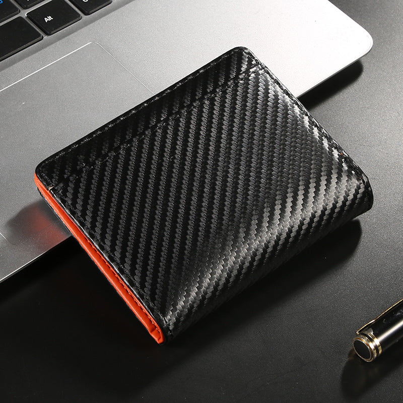 Men's Short Open Pocket Raccoon Wood Men's Wallet