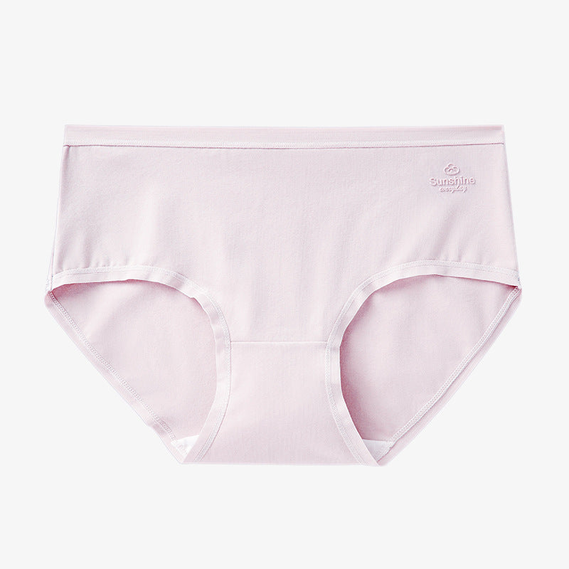 Women's Antibacterial Crotch Ladies Mid Waist Briefs Panties