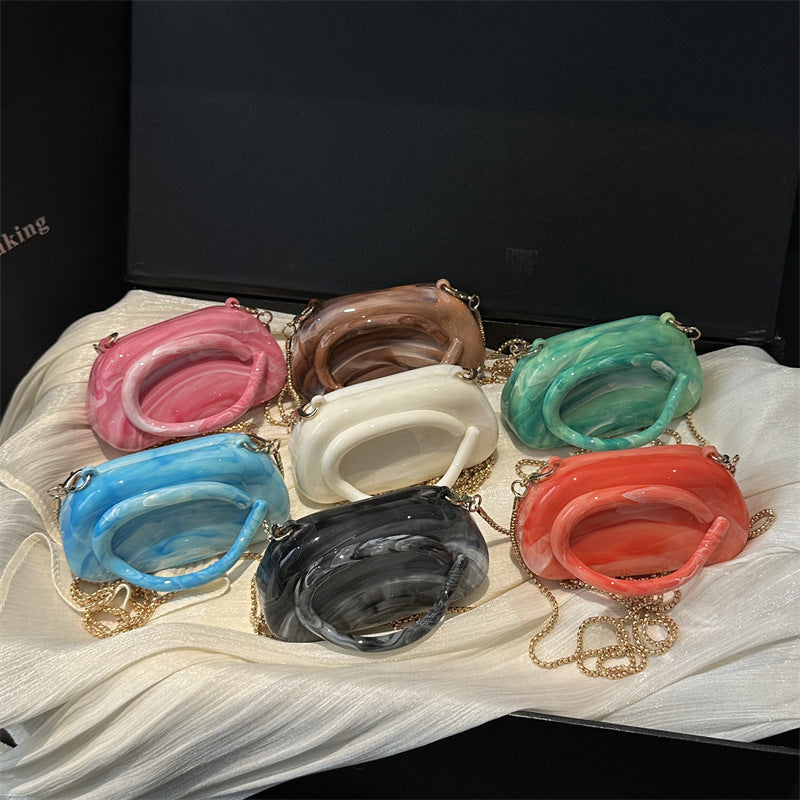 Texture Winter Light Luxury Western Style Single Chain Bags