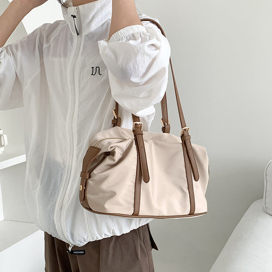 Women's Commuter Nylon Stitching Large Capacity Contrast Shoulder Bags