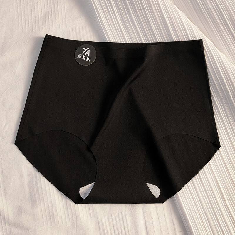 Women's Silk Yoga High Waist Antibacterial Crotch Panties