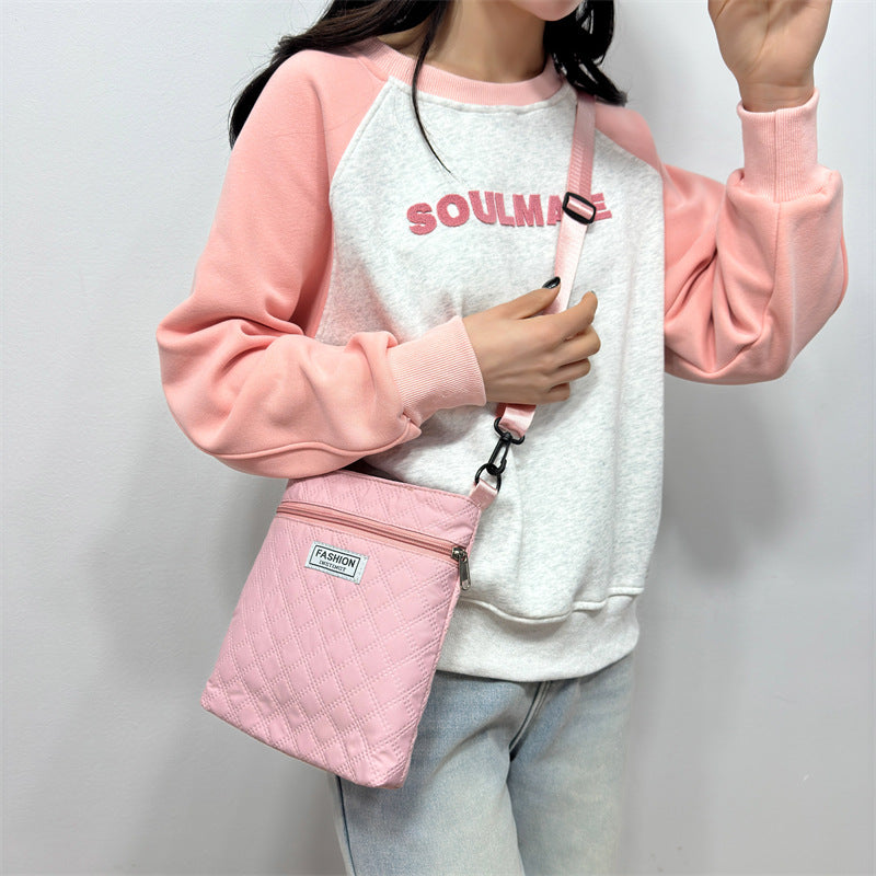 Fashion Simple Design Diamond Check Female Bags
