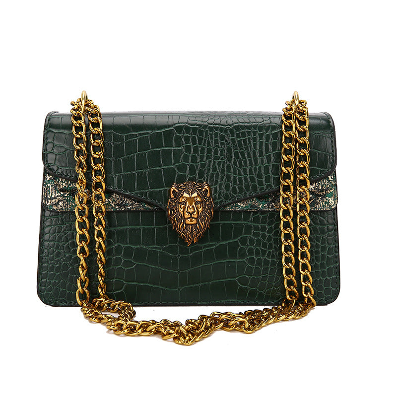 Women's High-grade Crocodile Pattern Retro Chain Crossbody Bags
