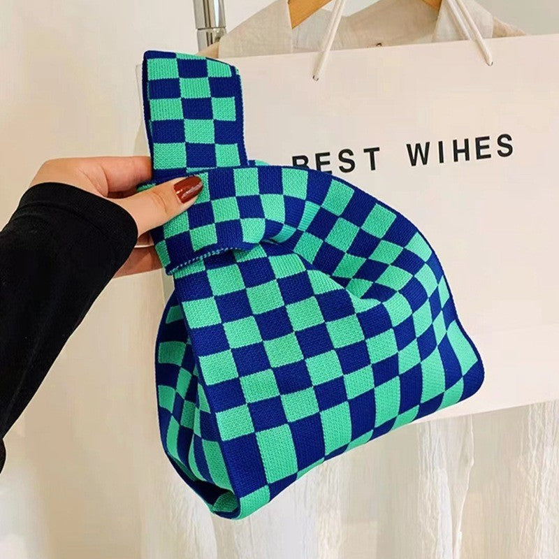 Women's Capacity Striped Knitted Portable Out Bags