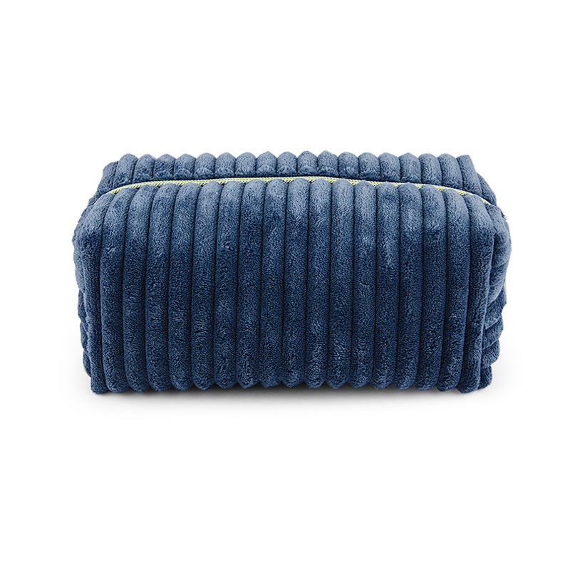 Bold Stripes Corduroy Plush Storage Large Bags